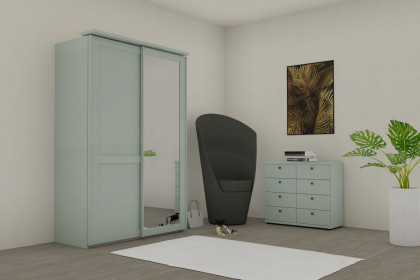 Marlow von Wiemann - Schwebetürenschrank salbei - Spiegel