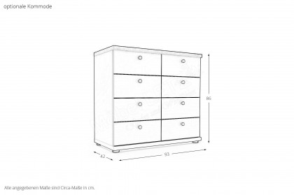 Marlow von Wiemann - Schwebetürenschrank salbei - Spiegel