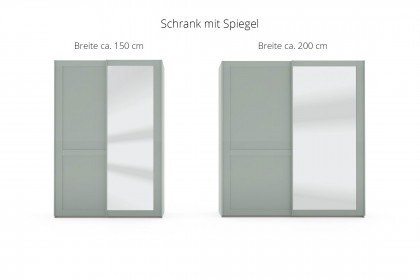 Marlow von Wiemann - Schwebetürenschrank salbei - Spiegel