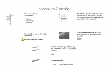 Marlow von Wiemann - Schwebetürenschrank salbei - Spiegel