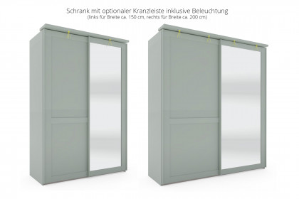 Marlow von Wiemann - Schwebetürenschrank salbei - Spiegel