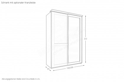 Marlow von Wiemann - Schwebetürenschrank salbei - Spiegel