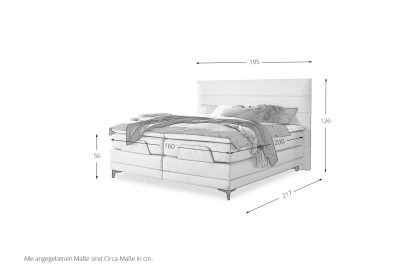 Comfort von Hasena - Boxspringbett Mary in Creme mit Motor