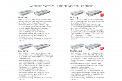 Comfort von Hasena - Boxspringbett Mary in Creme mit Motor