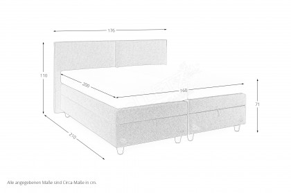 Camina-Dream von RUF Betten - Boxspringbett braun