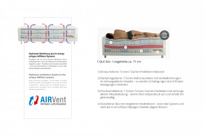 Camina-Dream von RUF Betten - Boxspringbett braun