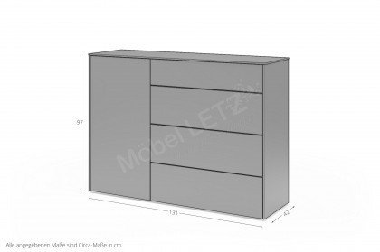 Riverside von set one by Musterring - Sideboard KO-14-131 kaschmir supermatt