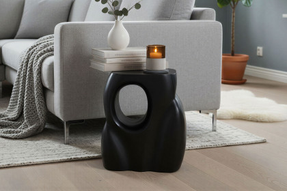 Black Smooth von SIT Möbel - Beistelltisch aus massivem Mangoholz in Schwarz