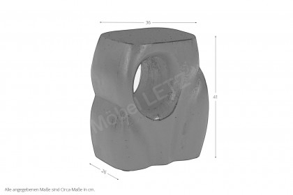 Black Smooth von SIT Möbel - Beistelltisch aus massivem Mangoholz in Schwarz