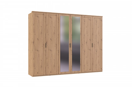 Nadja von Wimex - Kleiderschrank Artisan-Eiche mit Kranz & Spiegel