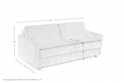 Verona von Bali - Schlafsofa 160 x 200 cm in Grau