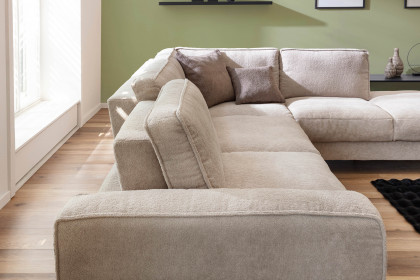 7256 von K+W Polstermöbel - Ecksofa Variante rechts nature