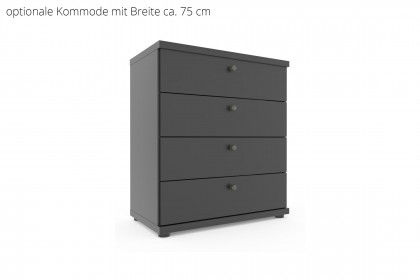 Marlow von Wiemann - Landhausmöbel: Schrank, Bett & Nachttische graphit