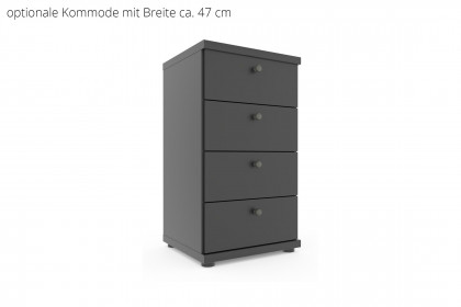 Marlow von Wiemann - Landhausmöbel: Schrank, Bett & Nachttische graphit