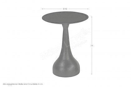 Black Smooth von SIT Möbel - Beistelltisch mit Sockel in Schwarz