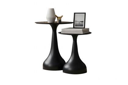 Black Smooth von SIT Möbel - Beistelltisch-Set mit Sockel, massiv