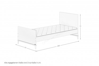 Sister Lou von YUNY by Paidi - Schrank 3-türig & Jugendbett creme-farben