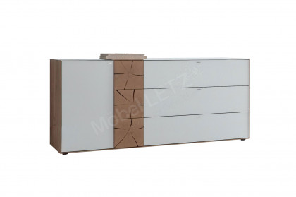 Caya von Hartmann - Sideboard Kerneiche/ Hirnholz/ Mattglas