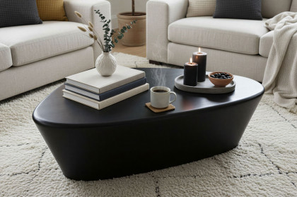 Black Smooth von SIT Möbel - Beistelltisch aus Mangoholz, schwarz, massiv