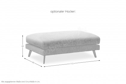 Kansas von set one by Musterring - Eckgarnitur rechts mustard