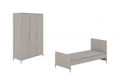 Brother Stu von YUNY by Paidi - Schrank 3-türig & Jugendbett taupe