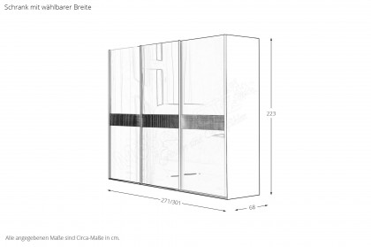 Minori von Schöner Wohnen - Schrank Front Champagner-Glas und Asteiche