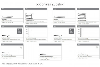 Minori von Schöner Wohnen - Schrank Front Champagner-Glas und Asteiche