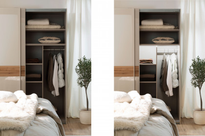 Minori von Schöner Wohnen - Schrank Front Champagner-Glas und Asteiche