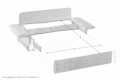 Basel von Restyl - Schlafsofa grau-meliert