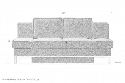 Freddy von Restyl - Schlafsofa anthrazit-meliert mit Bettkasten