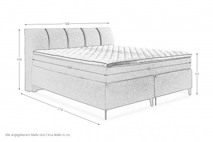 Davie-BX2460 von Sun Garden - Boxspringbett anthrazit