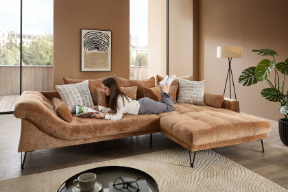 Garda von Benformato - Eckgarnitur Variante rechts koralle