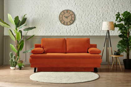 Boyd von Restyl - Schlafsofa rost mit Bettkasten