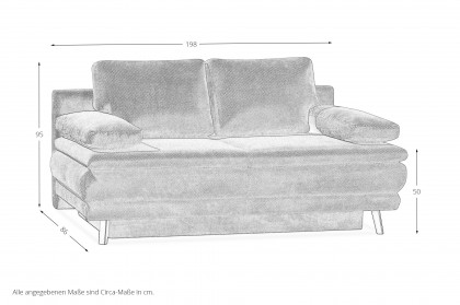 Boyd von Restyl - Schlafsofa rost mit Bettkasten