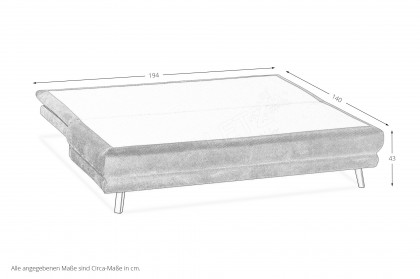 Boyd von Restyl - Schlafsofa rost mit Bettkasten