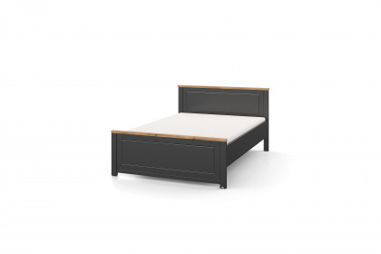 York von set one by Musterring - Landhaus-Bett grau anthrazit - Eiche Artisan