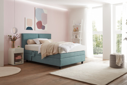 Camina-Dream von RUF Betten - Boxspringbett petrol mit Motor