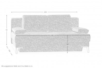 Fanny-Sleep von Restyl - Schlafsofa mit Bettkasten grau