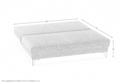 Fanny-Sleep von Restyl - Schlafsofa mit Bettkasten grau