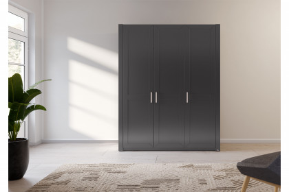 York von set one by Musterring - 3-türiger Landhaus-Schrank grau anthrazit