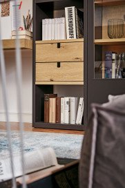 Kara-System von Musterring - Wohnregal mit Schreibtischplatte