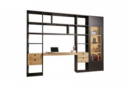 Kara-System von Musterring - Wohnregal mit Schreibtischplatte