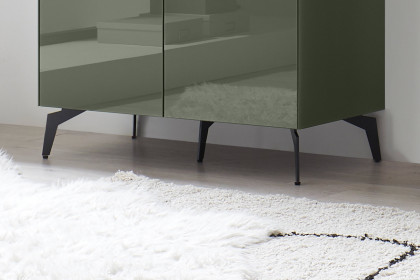 Colors von Mäusbacher - Highboard mit Metallfüße Glas olivgrün