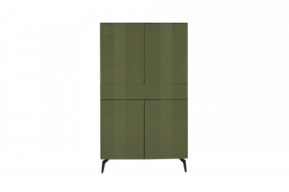 Colors von Mäusbacher - Highboard mit Metallfüße Glas olivgrün