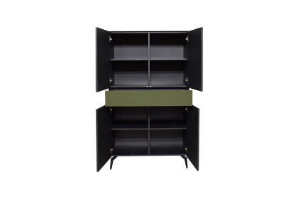 Colors von Mäusbacher - Highboard mit Metallfüße Glas olivgrün