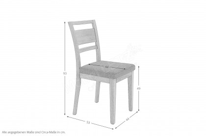 Lara-dining von Dudinger - Stuhl mit Sitzbezug in Anthrazit