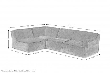 Platani von Easy Sofa - Polstersofa links taupe