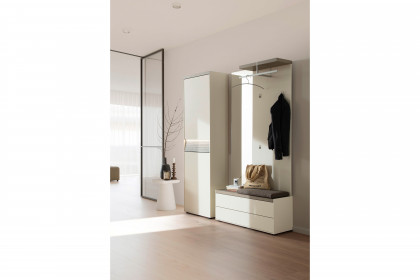 Luis von Sudbrock - Garderobenset in Magnolia/ Eiche sahara