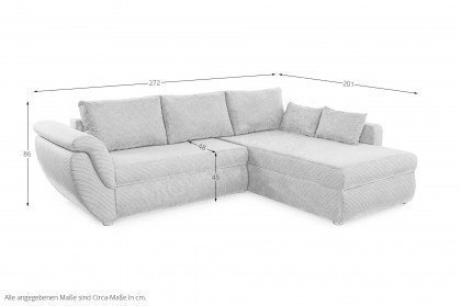 Torgau von Job - Polstergarnitur Variante rechts grau