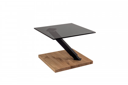 Mars K691 von Ronald Schmitt - Couchtisch in Parsolglas/ Wildeiche